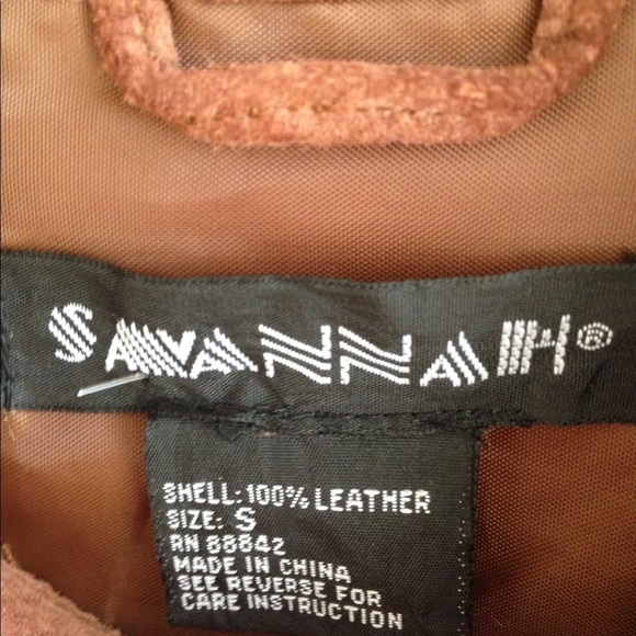 SAVANNAH Leather Jacket Size Small - Picture 7 of 7
